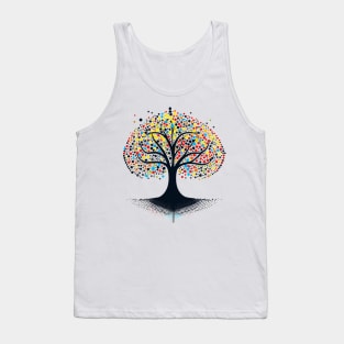 Dot day tree colorful make your mark teacher student grow creativity design Tank Top